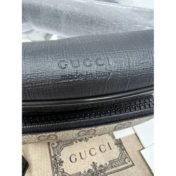 Gucci GG supreme monogram Canvas front pocket Fanny pack shoulder Belt bag - Picture 6 of 7